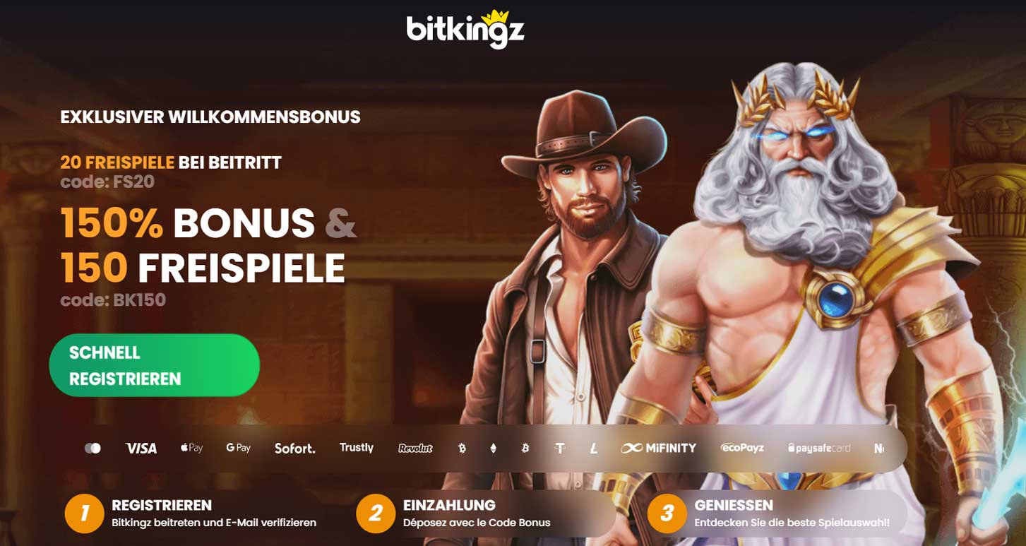 Bitkingz Casino: Kostenlose Freispiele ohne Einzahlung sichern