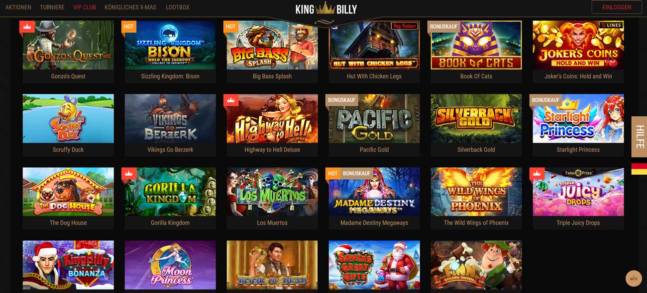 King Billy bestes Online-Casino