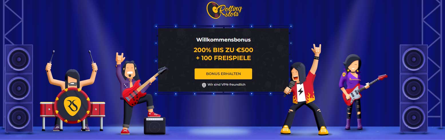 Rolling Slots Casino: Details zum Start-Bonus